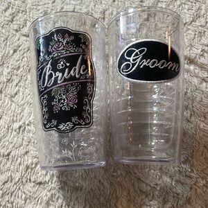 Bride and groom 16 ounce tervis tumblers
